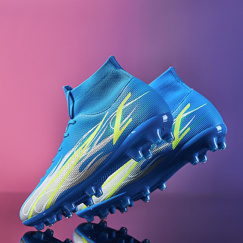 Scarpe da calcio alte da uomo AG con tacchetti lunghi, per erba artificiale, taglia grande 47-46_voghion.com