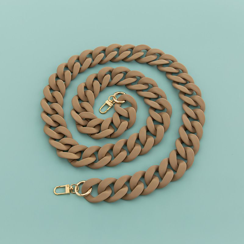 Tracolla larga per borsa in resina acrilica squisita, con catena antiscivolo fai da te, 4 cm x 3,3 cm_voghion.com