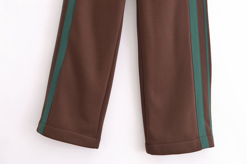 Women's Clothing New Women's Clothing Printed College Style Zipper Long Sleeved Sweatshirt Loose Casual Trousers_voghion.com