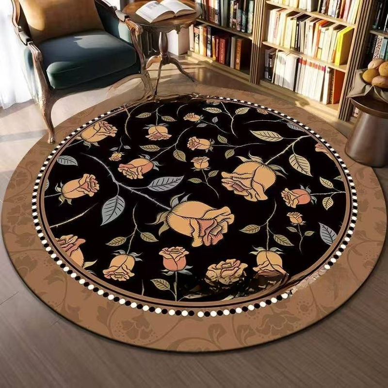Home Textile Classic Living Room Decoration Round Water Absorbing Rapid Drying Diatomea Mud Floor Mat Studio Room Resistente allo sporco Resistente all'usura Tappeto_voghion.com