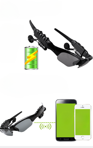 Ochelari inteligenți Tehnologia neagră Ochelari inteligenți Bluetooth Căști fără fir Parasolar două într-unul Ochelari cu cârlig pentru ureche de durată lungă_voghion.com