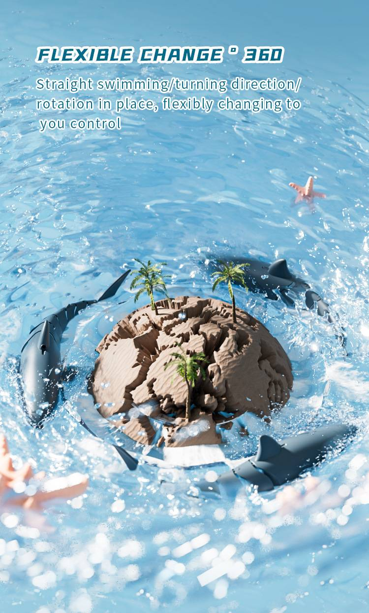 Summer Kids' Remote-Controlled Bionic Electric Megalodon Toy: Water-Spraying, Camera-Equipped, Rechargeable With Swinging Tail_voghion.com
