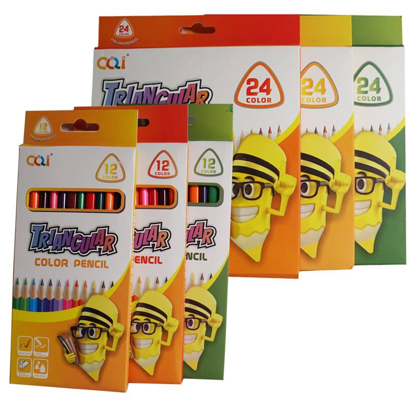Professional 12/24 Colors Oil-Based Colored Pencils For Kids, Vibrant & Smooth Drawing, Ideal For School, Art & Coloring Books_voghion.com