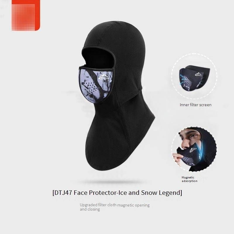 Maschera da sci magnetica per uomo e donna - Passamontagna invernale antivento foderato in pile per ciclismo, sport all'aria aperta, protezione del viso e calore_voghion.com