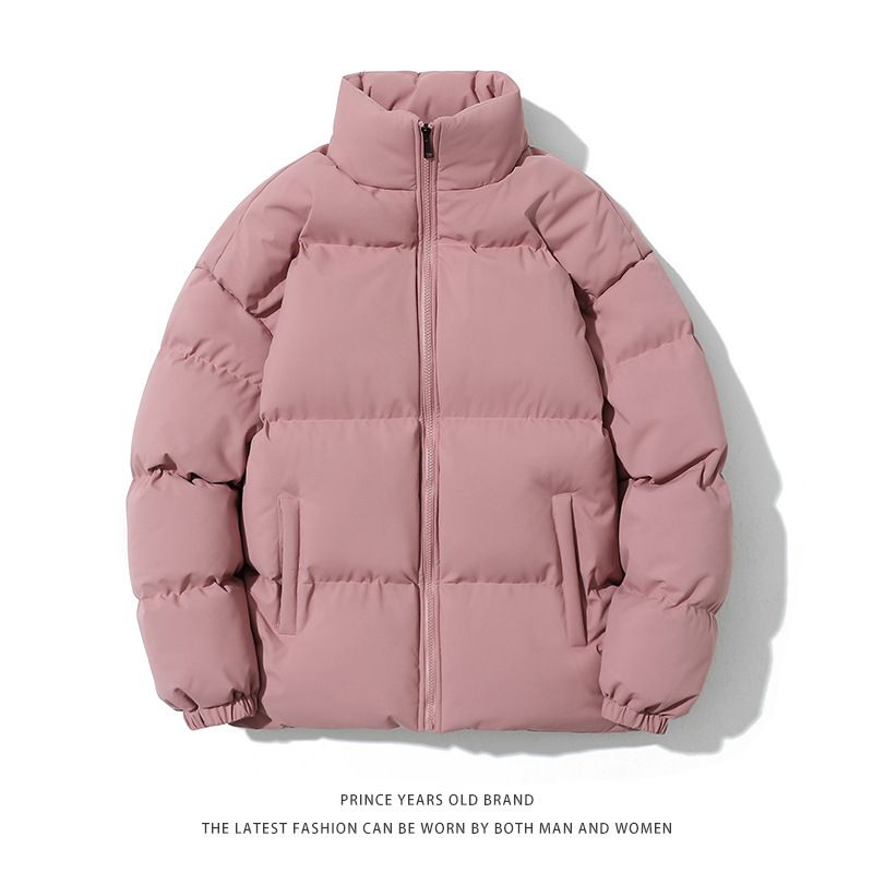Winter Loose Plus Size Jacket For Men, Stylish Casual Versatile Solid Color Thickened Puffer Jacket, Unisex Cotton Coat_voghion.com