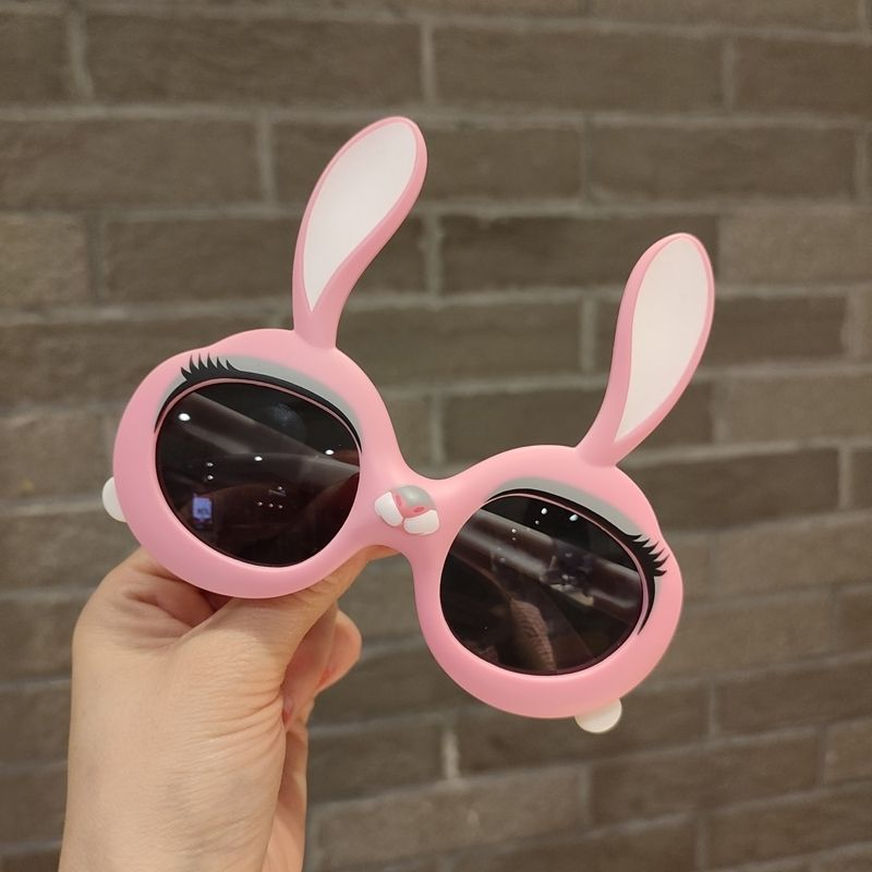 Children's UV resistant cartoon sunglasses, cute rabbit polarizing girl's sun protection glasses_voghion.com