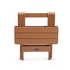 TALE Adirondack Portable Folding Side Table Square All-Weather and Fade-Resistant Plastic Wood Table Perfect for Outdoor Garden;  Beach;  Camping;  Pi_voghion.com