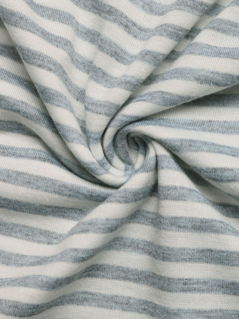 T-shirt a maniche lunghe a righe da donna: comoda maglietta casual elasticizzata da indossare tutti i giorni Tendenze della moda_voghion.com