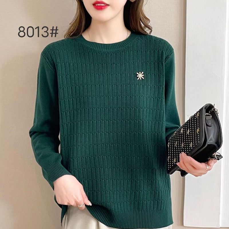 【 Cashmere Family】 Maglione corto in lana con cappuccio e scollo rotondo per donne di mezza età, mamma, interno lavorato a maglia larga_voghion.com