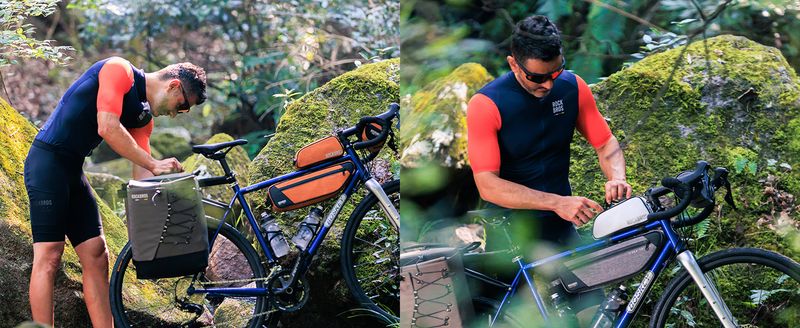 Sacoche de cadre de vélo ROCKBROS Road-to-Sky Sacoche de tube supérieur de vélo hydrofuge 2L pour VTT Vélo de route_voghion.com