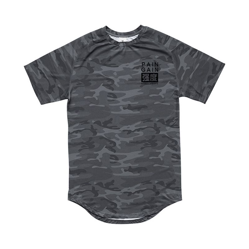Quick drying camouflage short sleeved top men's casual top outdoor sports fitness T-shirt_voghion.com