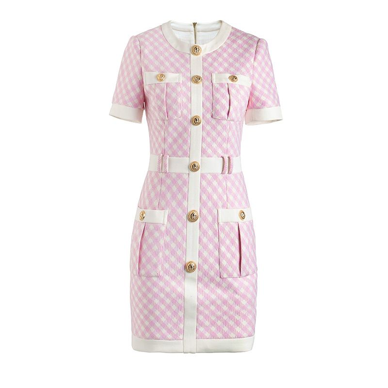 Damen-Taillenrock, neues INS-Internet-Promi-Hüftwickelkleid, Frühherbst-Spleißkleid_voghion.com