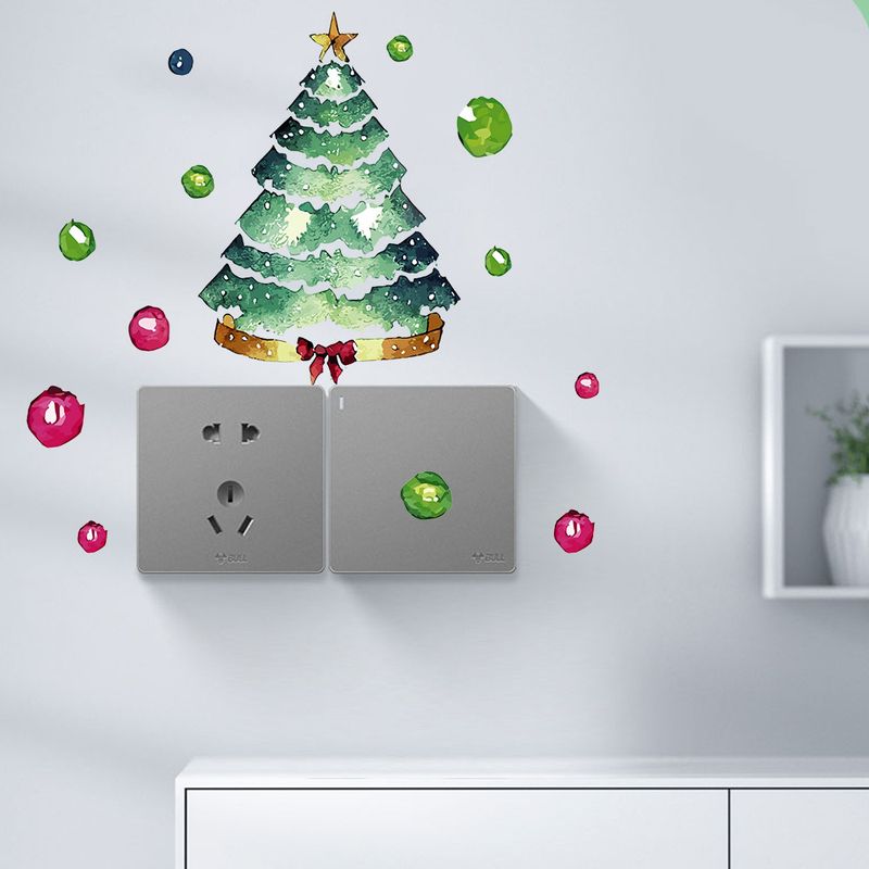Night light switch AFG3678 Christmas tree socks glowing green bedroom living room wall sticker_voghion.com