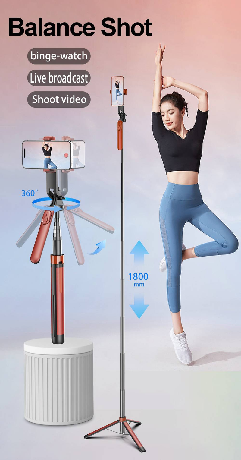 Scalable wireless remote control tripod phone holder with flash, selfie stick, and versatile photography tools_voghion.com