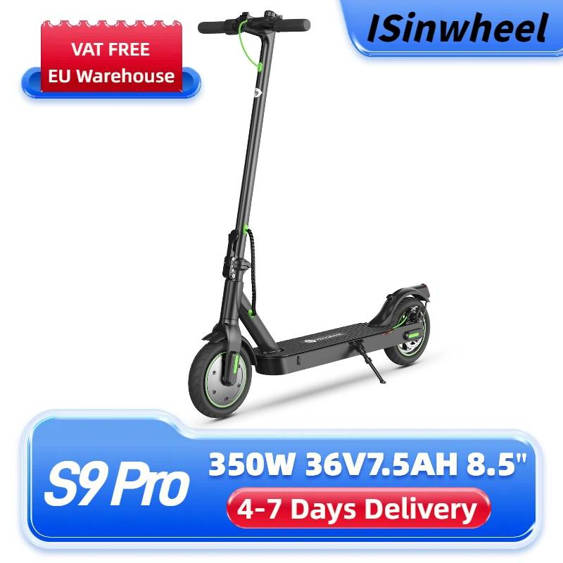 Isinwheel S9 Pro Elektrische Scooter 350W 36V 7.5Ah Accu 8.5 Inch Opvouwbare Scooter met App Bediening_voghion.com