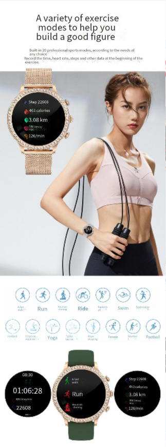 Akıllı Bileklikler Moda Müzik Çağrı Akıllı Saat Adım Ölçer Kalp Atış Hızı Kan Basıncı İzleme Çok Sporlu Akıllı Saat_voghion.com