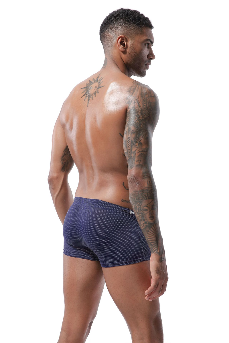 Men's Flat-angle Swimming Trunks, Low-waist Nylon Beach Trunks, Hot Spring Swimming Trunks, Lace-up, Summer_voghion.com