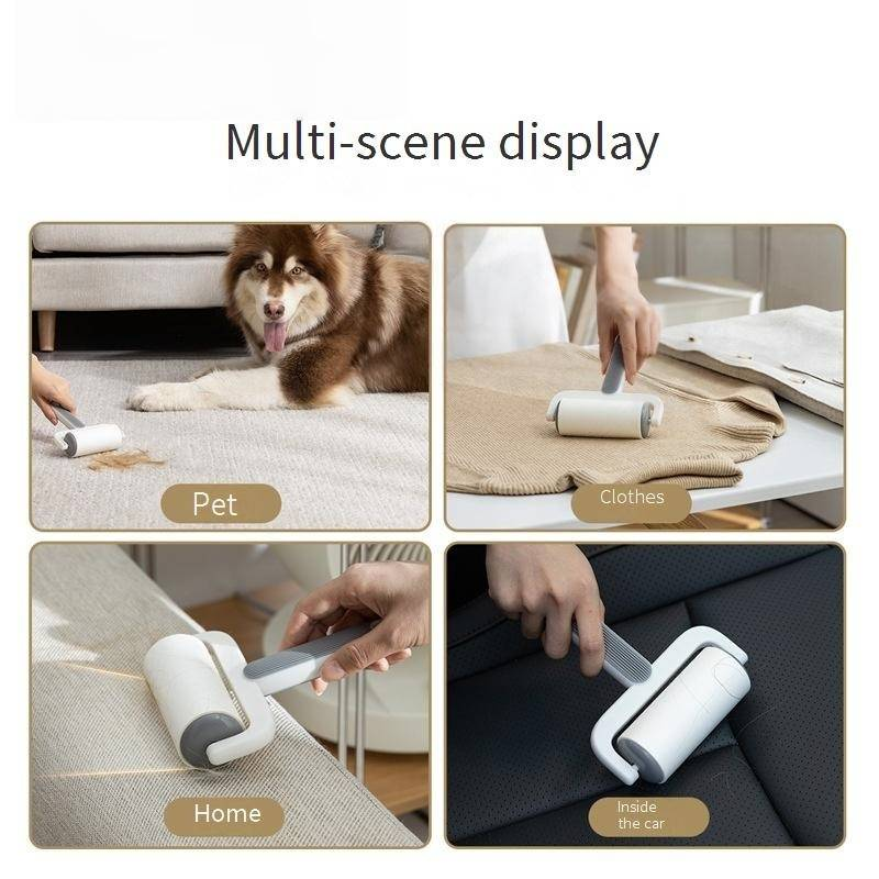 Self-Adhesive Lint Roller For Clothes & Pet Hair - Large Sticky Roller With Diagonal Tear Sheets (Strong Adhesive 60 Sheets/Roll)_voghion.com
