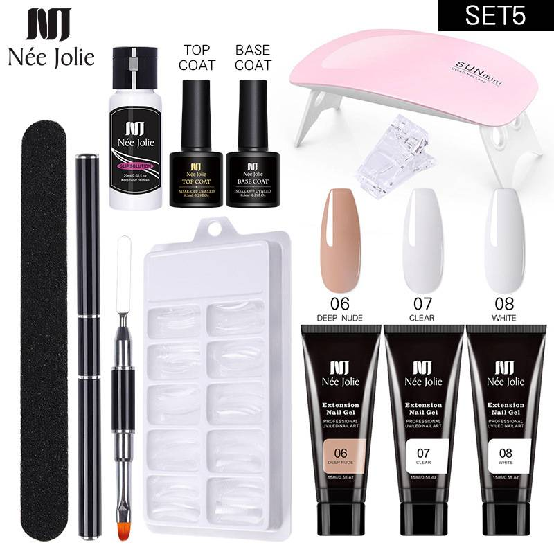 Nail Glue 15ml Nail Extension Glue Set Nail Mold Double Headed Brush Nail Crystal Extension Glue Set Phototherapy Gel_voghion.com