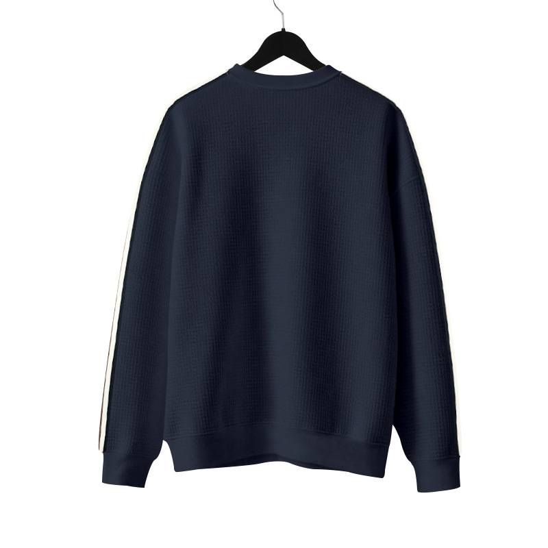 Frühling Herbst 2025 Mode Top Herren Rundhals Gestreift Spleißen Langarm Casual Sport Lose Palm Beach Sweatshirts_voghion.com