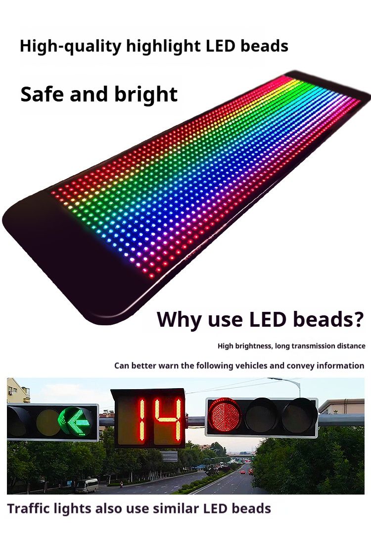 Display LED RGB USB per lunotto posteriore dell'auto, schermo flessibile morbido con effetti HD a colori, design fai da te con occhio di demone, controllo Bluetooth, impermeabile_voghion.com