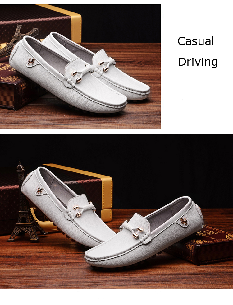 YRZL White Loafers For Men Size 48 Slip On Shoes Driving Flats Casual Moccasins For Men Comfy Male Loafers_voghion.com