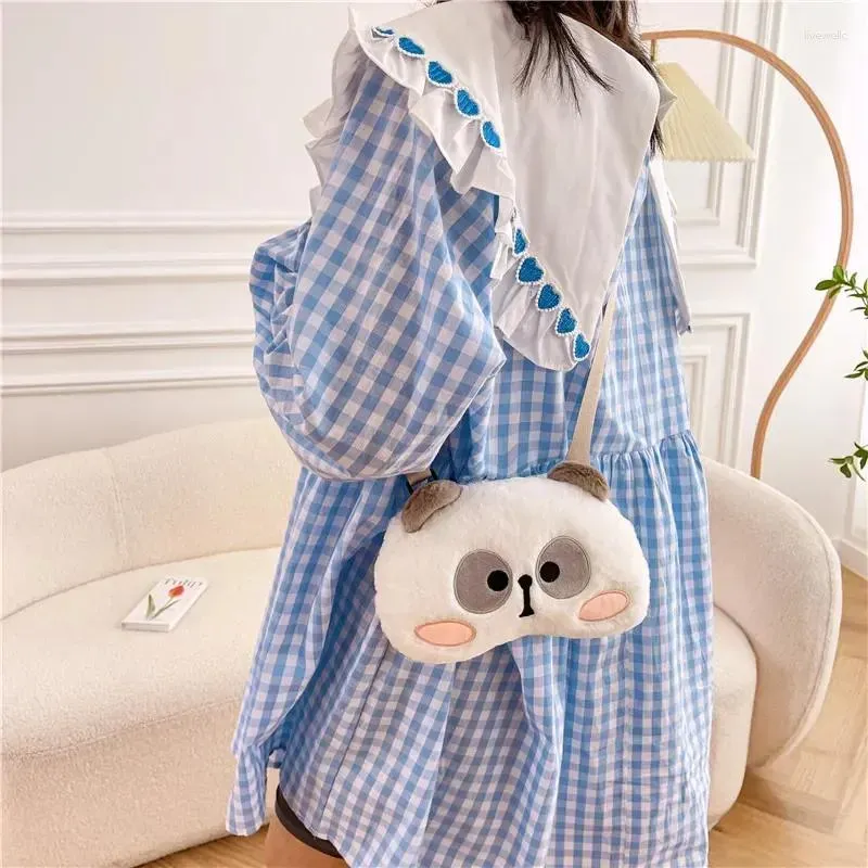 10A Umhängetaschen Plüsch Kleine Umhängetasche Für Frauen 2024 Kawaii Niedliche Panda Kind Handtaschen Japanische Mädchen Student_voghion.com