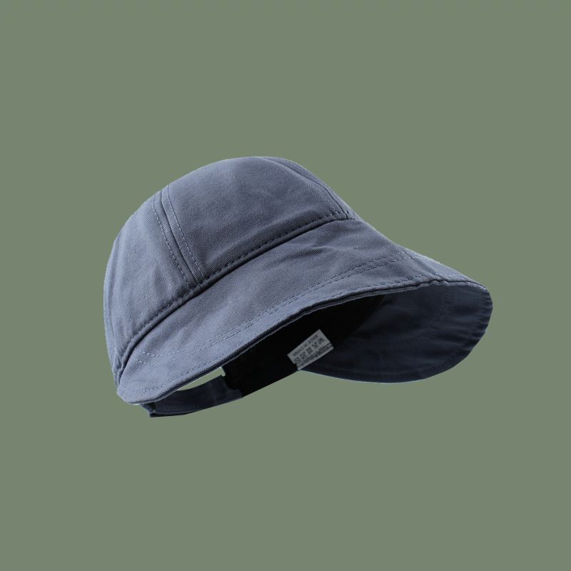 Cappello da pescatore coreano alla moda, portatile, tinta unita, a tesa larga, per le donne, estivo, all'aperto, spiaggia, regolabile, con coda di cavallo_voghion.com