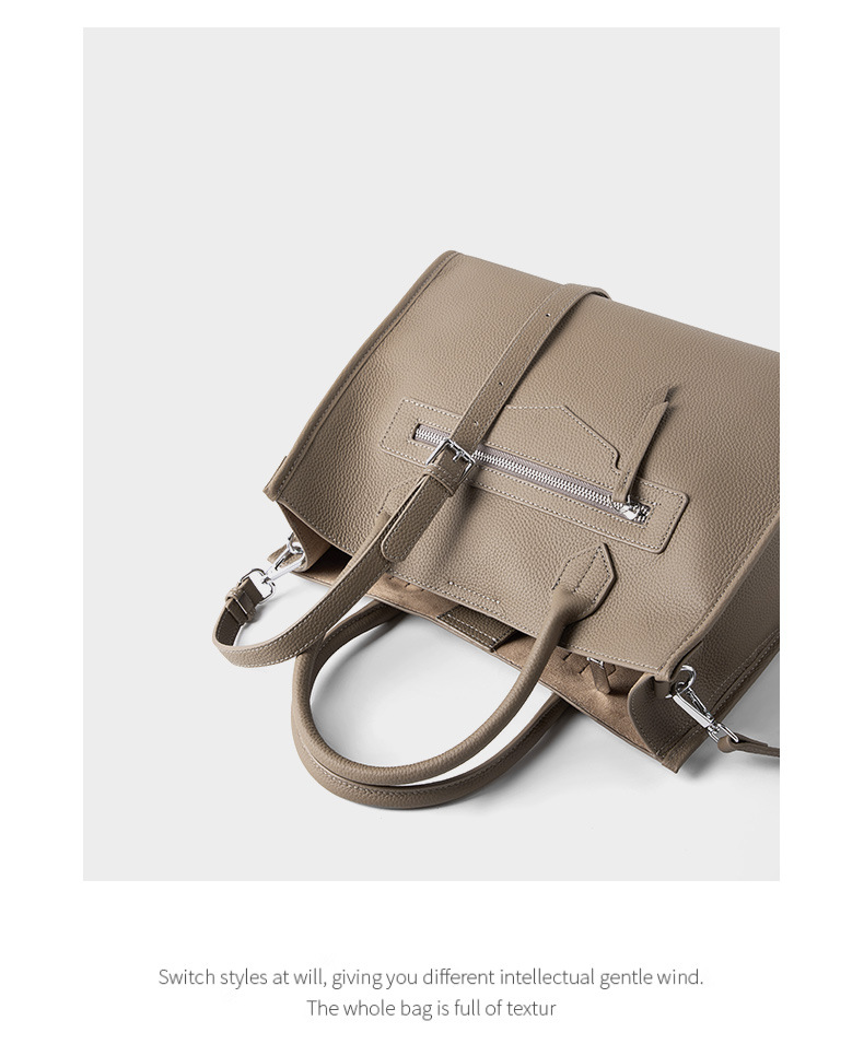 Borsa grande tote, grande capacità, borsa da donna in vera pelle, design di nicchia, borsa da donna per computer, borsa da pendolare di alta qualità_voghion.com