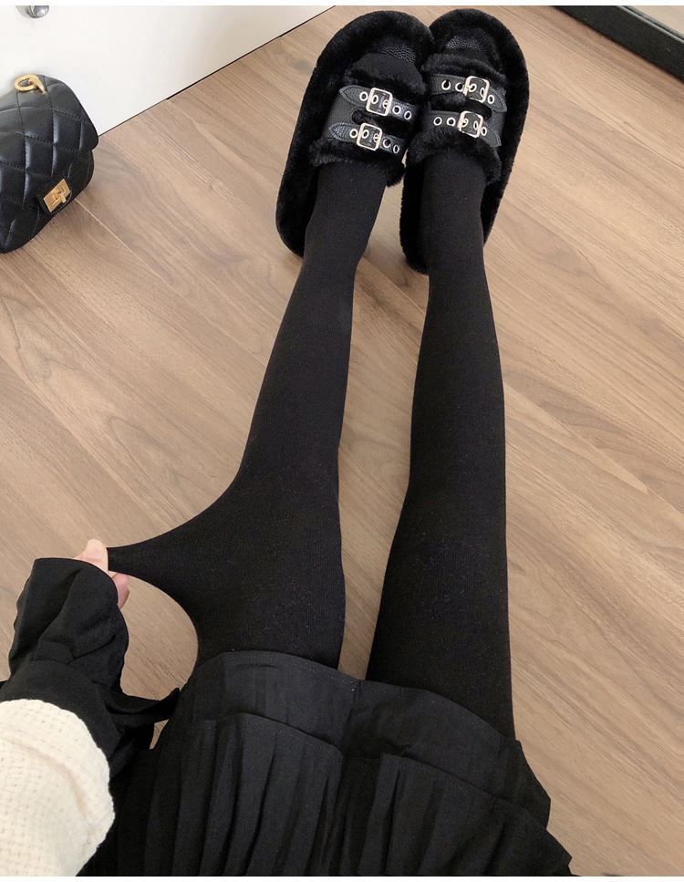 Women's Slimming Leggings – Thin To Thick Fleece-Lined Vertical Striped Tights (4 Weights, 12 Colors, Footed/Convertible)_voghion.com