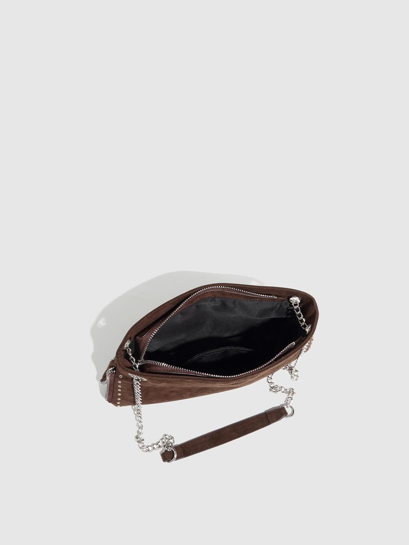 Borse da donna Nuovo stile punk Borsa a tracolla con catena Borsa a tracolla con occhiello e rivetto Borsa da ascella Borsa da donna smerigliata_voghion.com