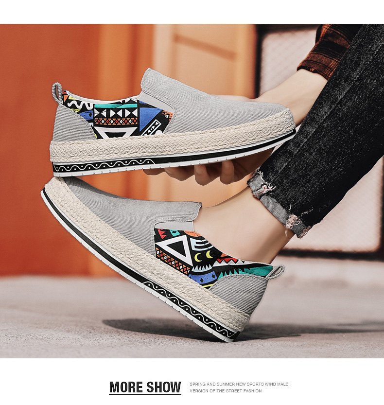 Herrenschuhe, Stil, leicht, bequem, ergonomisch, Fischerschuhe, Boardschuhe, gewebte Schuhe_voghion.com