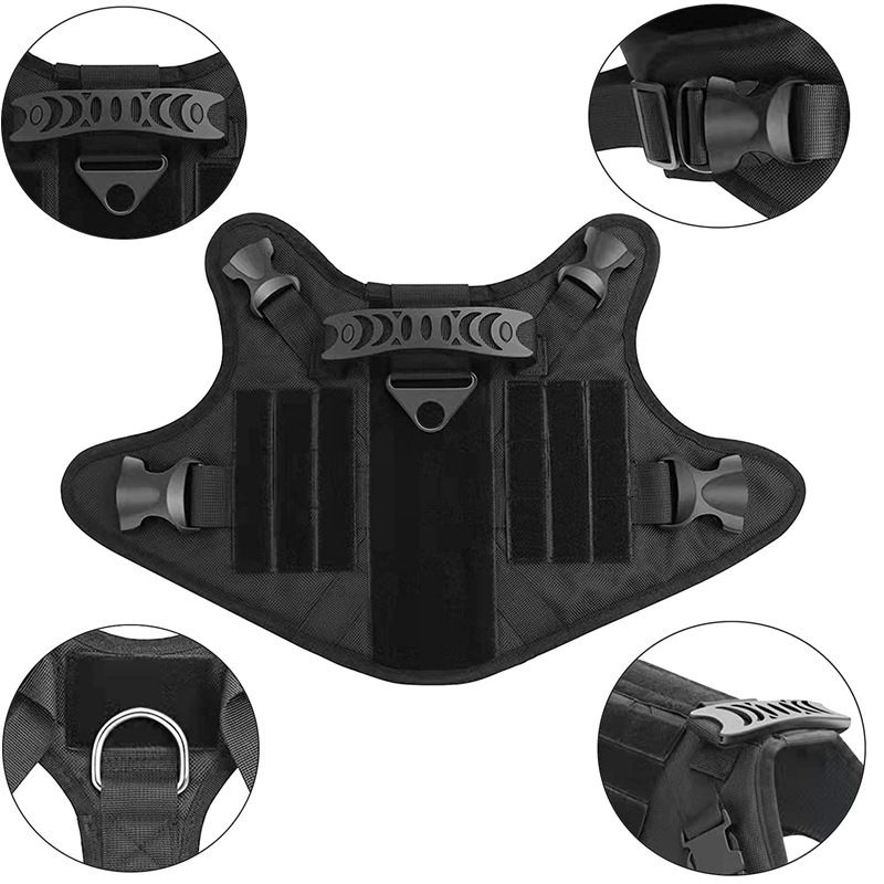 Tactical Clothes Chest Harness Nylon Waterproof Large And Medium-sized Dog Training Pet Vest_voghion.com