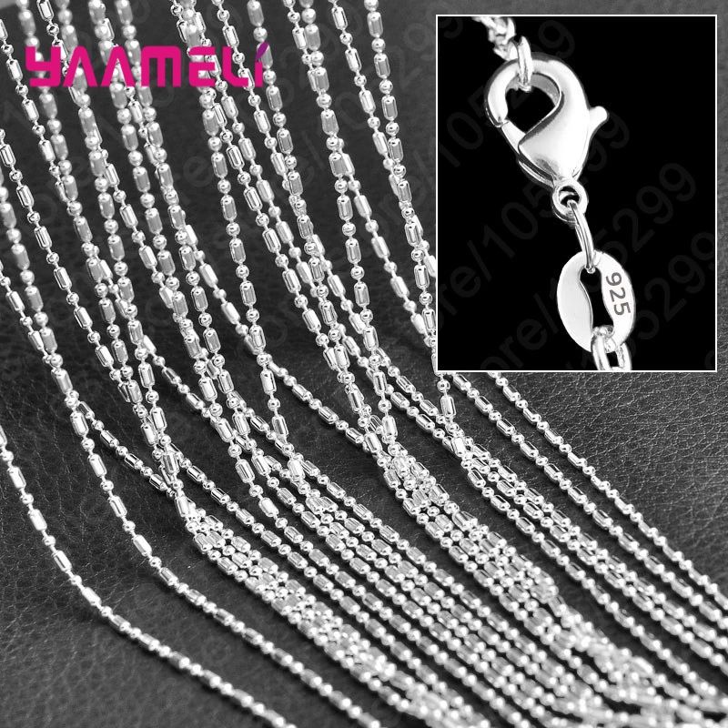 Collana in argento puro, 10 pezzi, moda donna 2025, 16-30 pollici_voghion.com