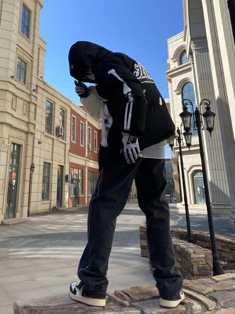 Men's Clothing original trendy brand street national trend Tai Chi cotton jacket thickened cotton coat hooded retro jacket cotton coat_voghion.com