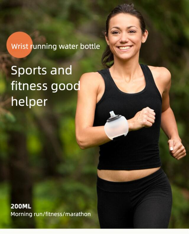 Borraccia portatile per l'idratazione da polso, per ciclismo, fitness e corsa all'aperto, 200 ml_voghion.com