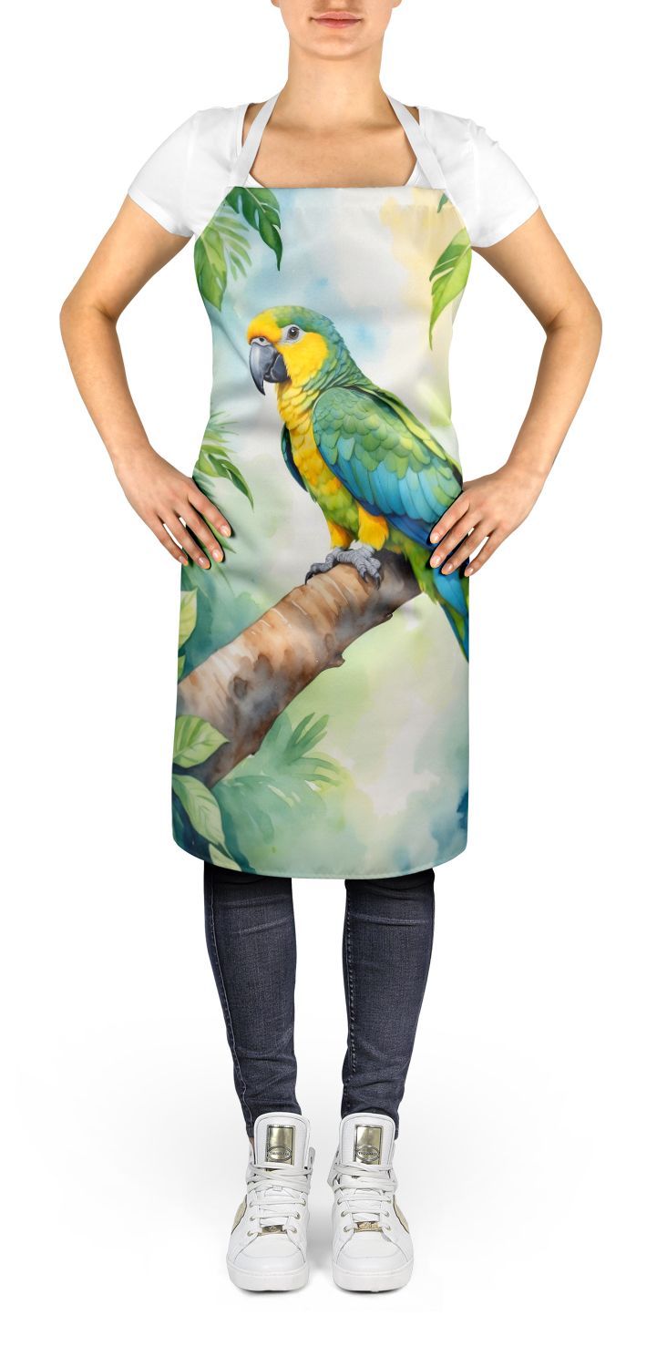Yellownaped Parrot Apron Cooking Kitchen Server Baking Crafts Gardening For Adult Women Men, Unisex, Large, Multicolor_voghion.com