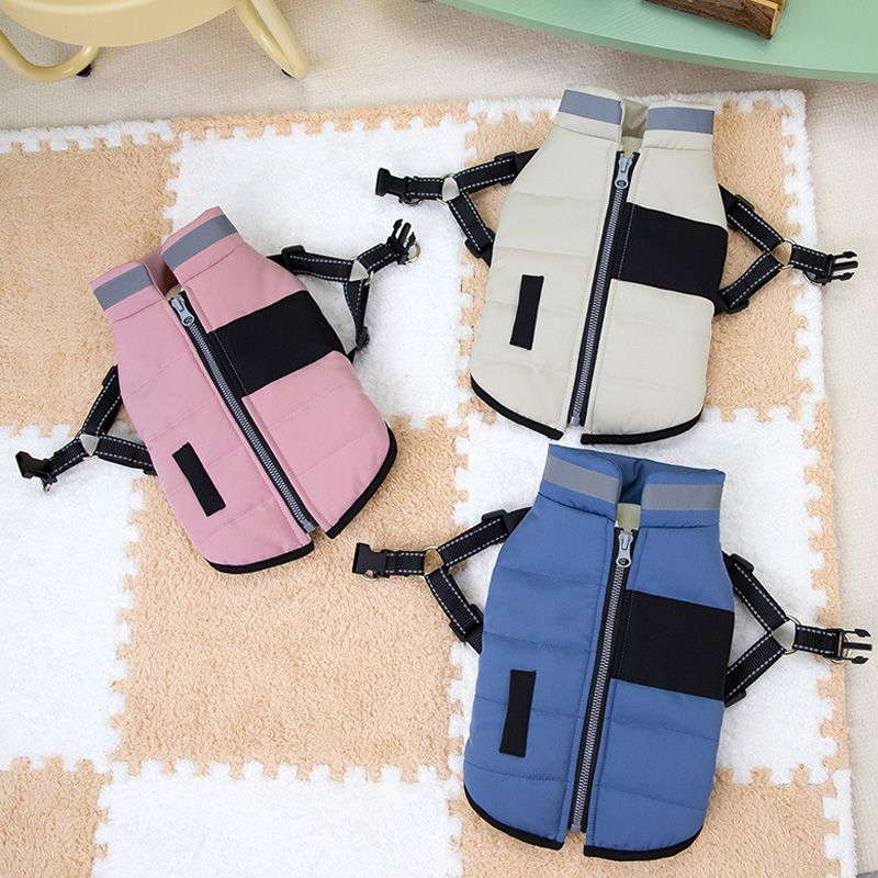 Winter Warm Coat Jacket With D-Ring, Reflective Dog Clothes For Small And Medium Dogs, Puppy Clothes, Pet Supplies By PawParty Store_voghion.com