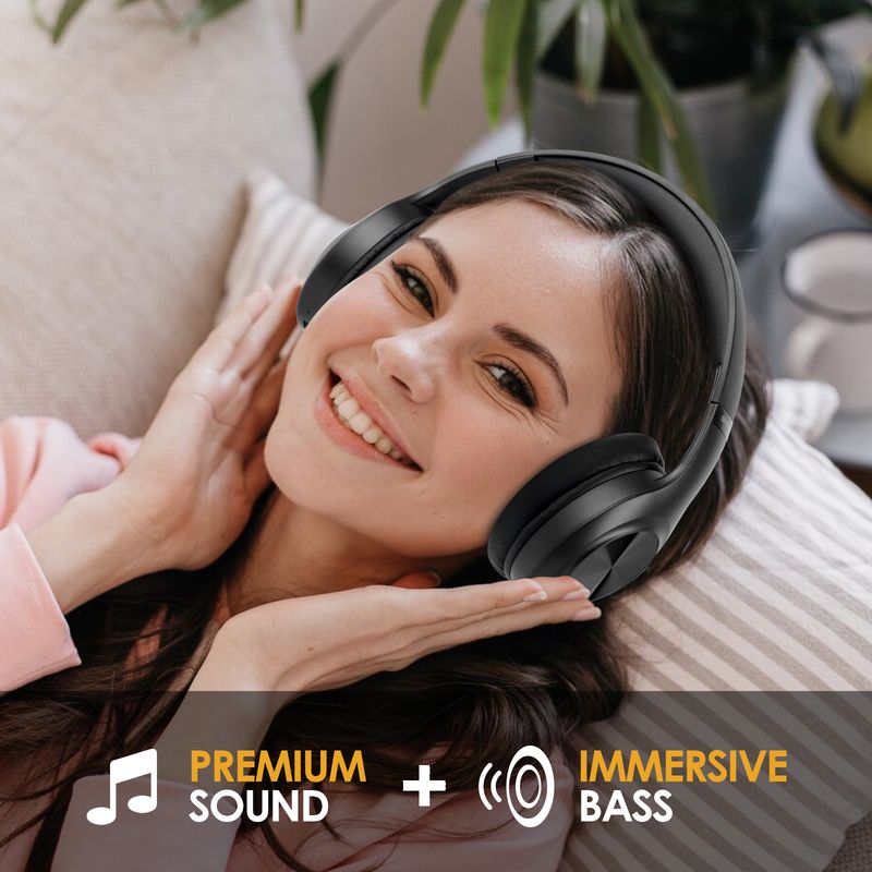Siindoo JH-923 Wireless Headphones Over Ear,Foldable Bluetooth Headsets,3EQ Sound Modes, Hi-Res Audio With Deep Bass_voghion.com