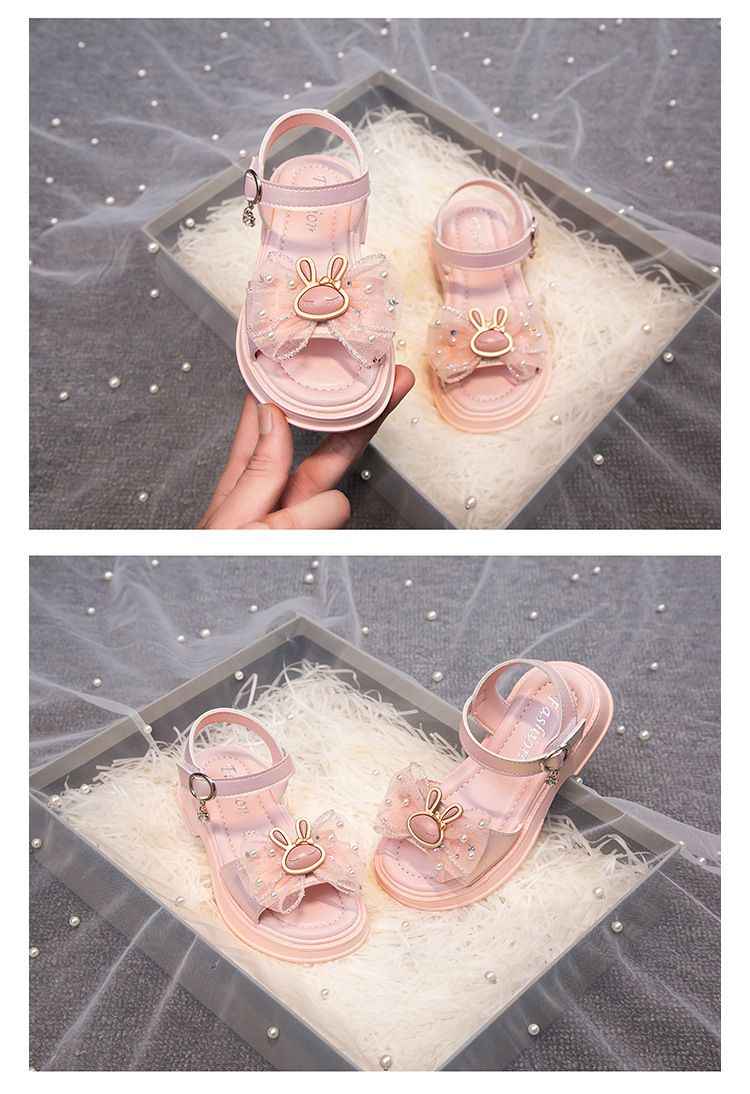 2023 Sommer-Sandalen mit Schleife, modischer kleiner Duft, Prinzessinnenschuhe für Kinder, Strandschuhe für große Mädchen_voghion.com