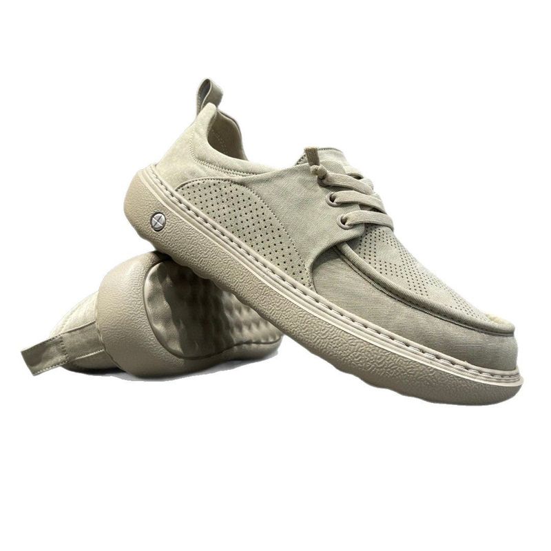 2025 Tilted Head Casual gebreide stoffen schattige en lelijke loafers, veelzijdige trendy boardschoenen, herenschoenen_voghion.com