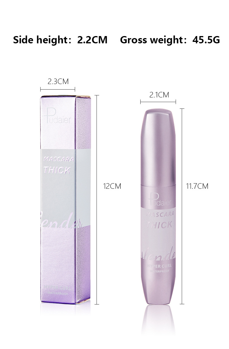 Mascara per lo styling dei cigli spessi, ricci e sottili, nero, impermeabile e anti-ossidazione, fluido per lo styling degli occhi 4D, nero_voghion.com