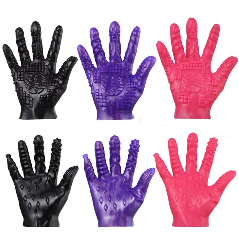 Flirting Toy Magic Palm G-Spot Massage Instant Orgasm Gloves Adult Erotic SM Set_voghion.com