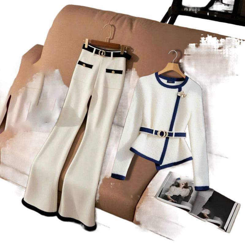 Women's Clothing Autumn And Winter Temperament Lady High End Fashion Temperament Tops Casual All Match Straight Long Pants_voghion.com