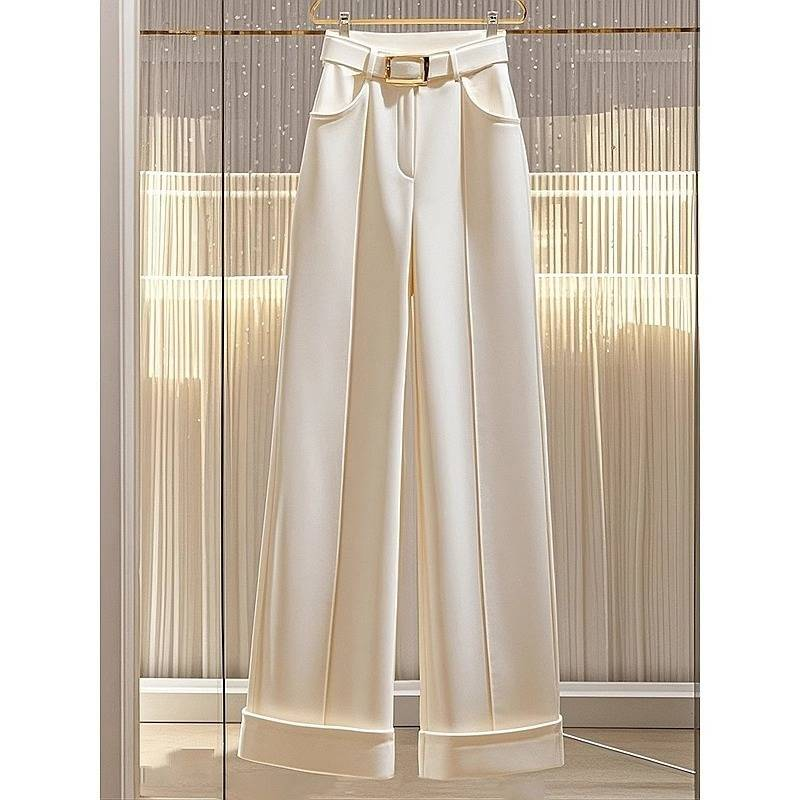 Abbigliamento da donna Inverno Nuovo stile Pantaloni dritti a gamba larga Completo due pezzi_voghion.com