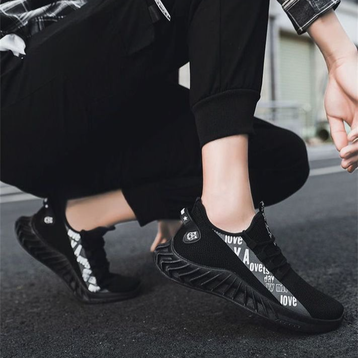 Herresko i lærred efterår 2024 nye åndbare, vævede, afslappede hvide sko til mænd, alsidige sportssko til ungdom_voghion.com