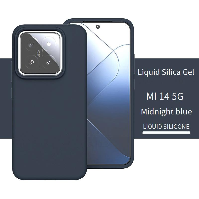 Phone Case & Covers Officially Applicable To Xiaomi 14U Liquid Silicone Solid Color Mobile Phone Case New Anti Fall Soft Shell Protective Cover_voghion.com