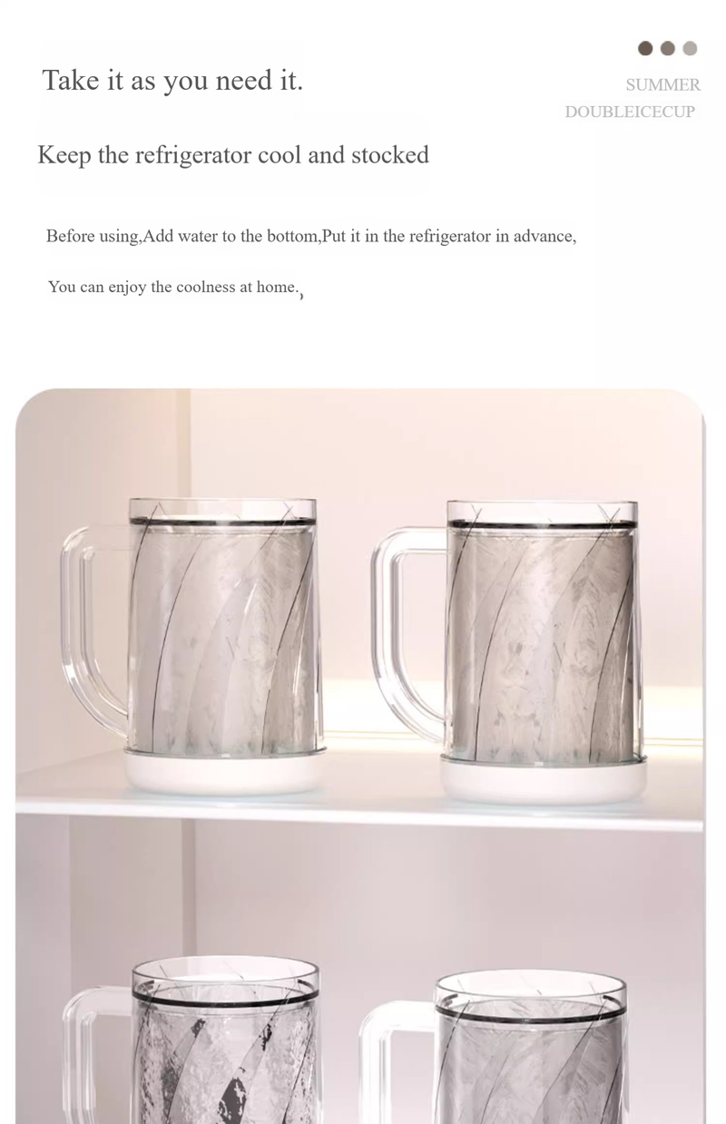 Boccale da birra congelabile a doppia parete di alta qualità - Tazza refrigerante con isolamento sottovuoto da 500 ml per bevande ghiacciate_voghion.com