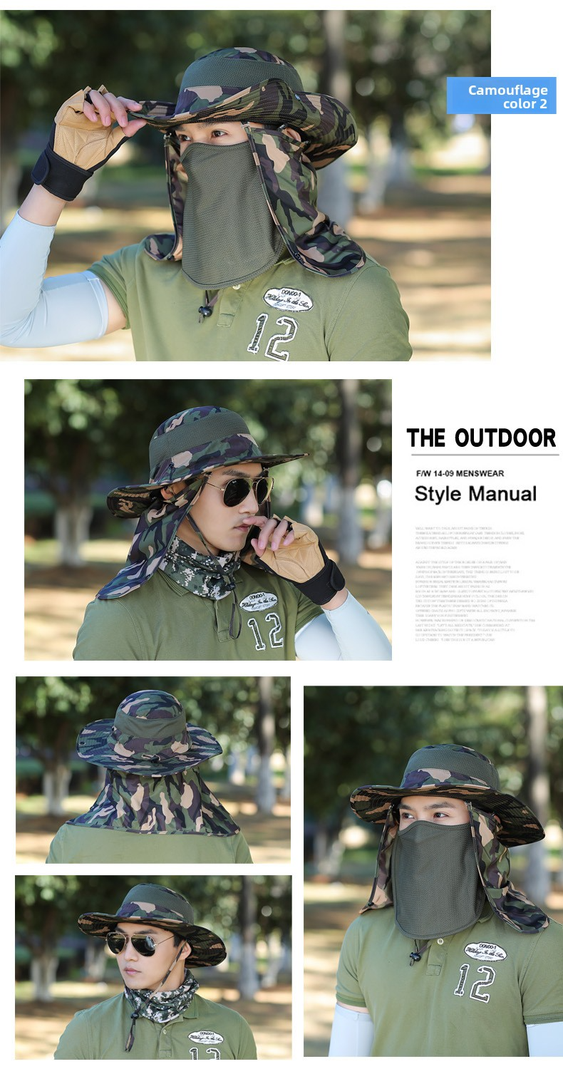 Cappello da sole da uomo e da donna con protezione per il viso - Protezione UV UPF 50+, asciugatura rapida e traspirante per escursionismo/pesca/campeggio_voghion.com