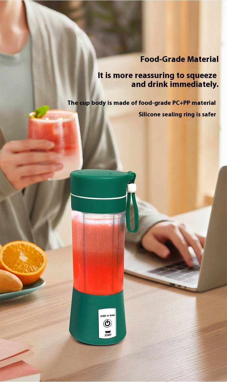 Frullatore elettrico portatile - Mini frullatore per uso domestico, ricaricabile tramite USB e frullatore multifunzionale_voghion.com